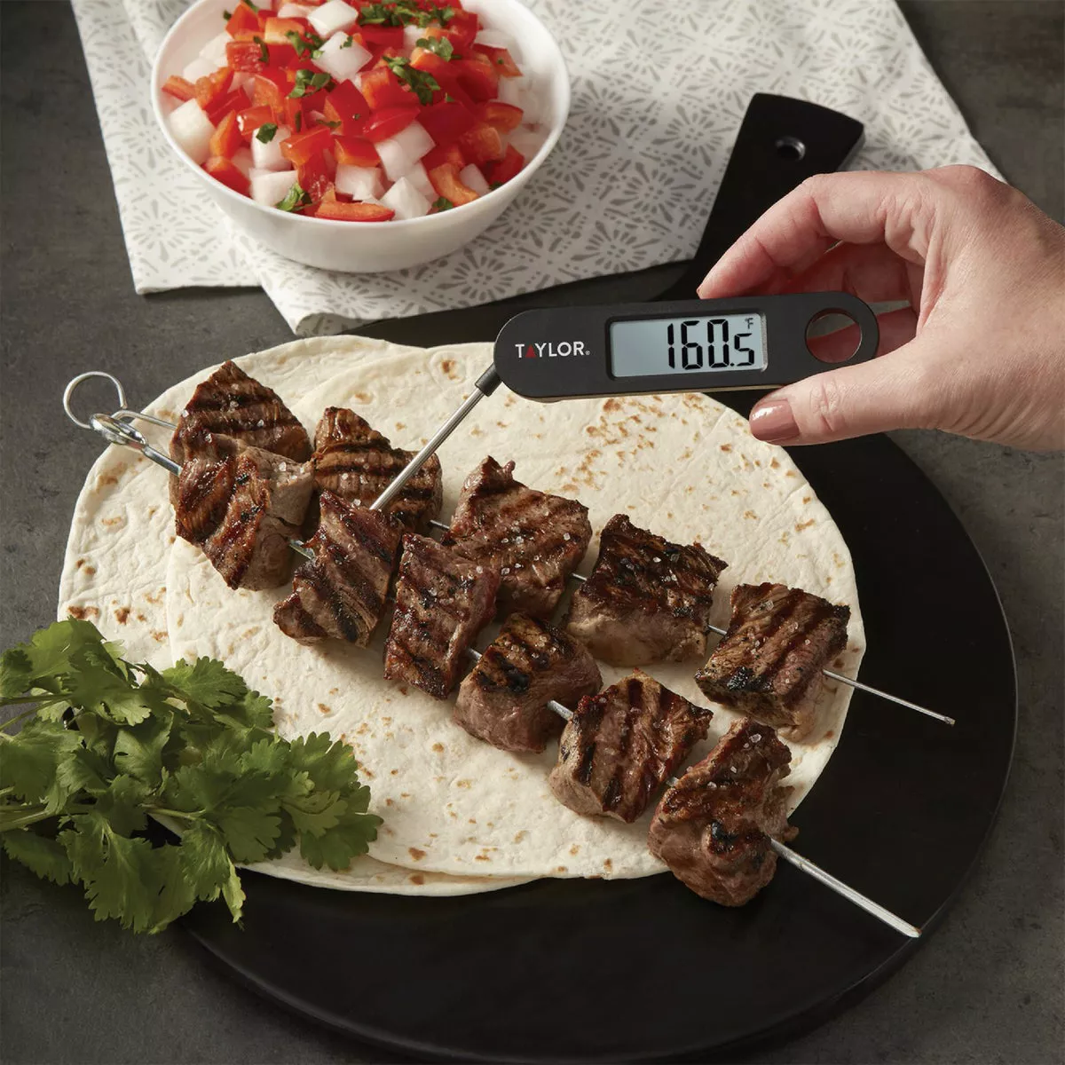 Taylor Black Digital Folding Probe Cooking Thermometer - photo 2