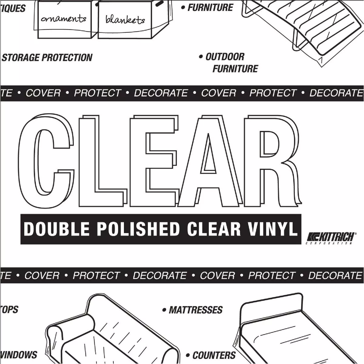 Magic Cover 54 In. x 36 Yd. Clear Multi-Purpose Yard Goods Versatile Covering - photo 3
