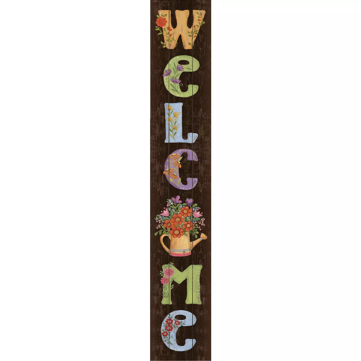 My Word! Welcome Watering Can 8 In. x 46.5 In. Porch Board
