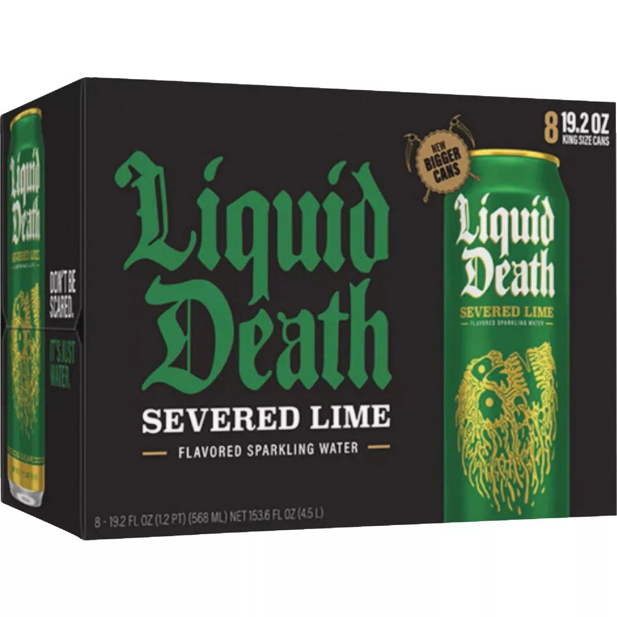 Liquid Death 19.2 Oz. Severed Lime 100% Sparkling Mountain Water - photo 2