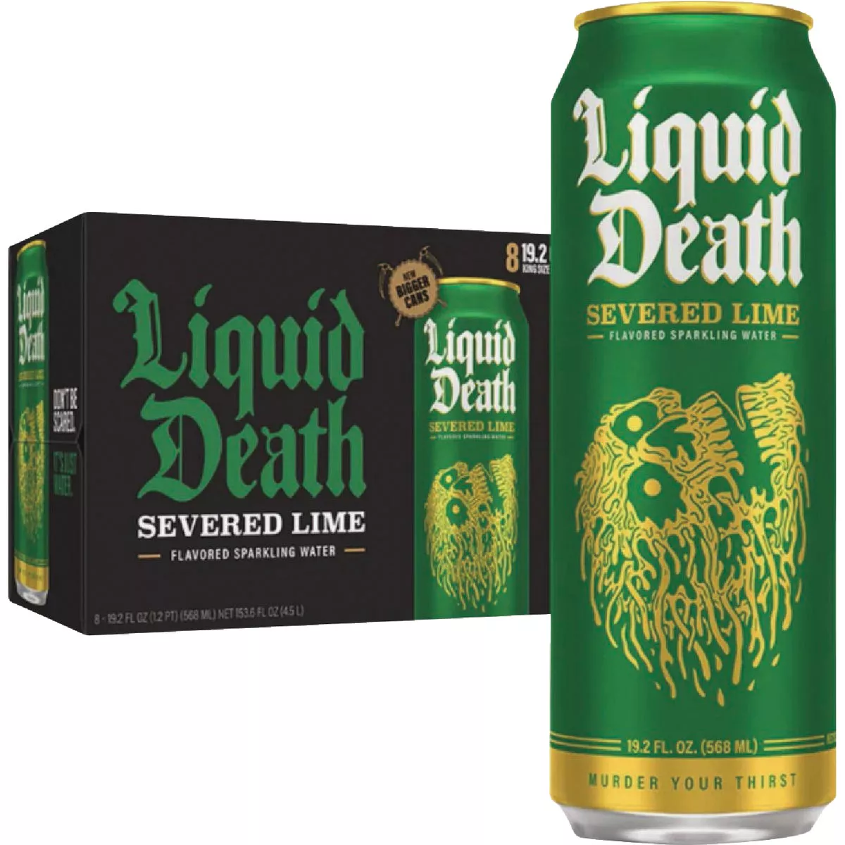 Liquid Death 19.2 Oz. Severed Lime 100% Sparkling Mountain Water - photo 3