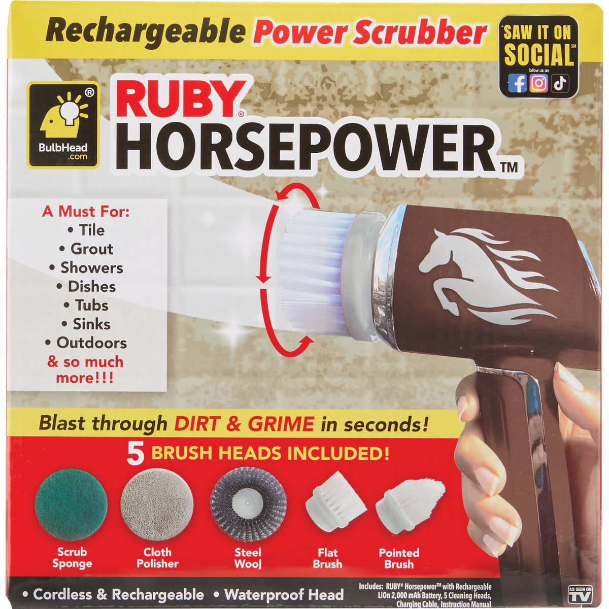 Ruby Horsepower Handheld Cordless Power Scrubber Do It Best