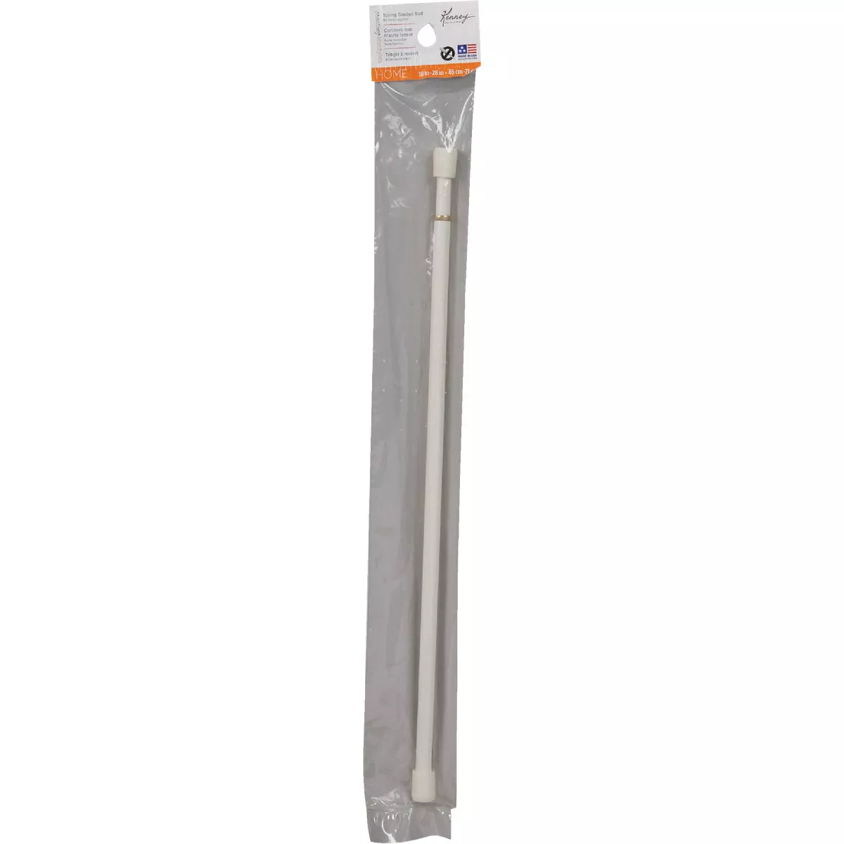 Kenney Strafford 18 In. To 28 In. 7/16 In. Spring Tension Rod, White - photo 2