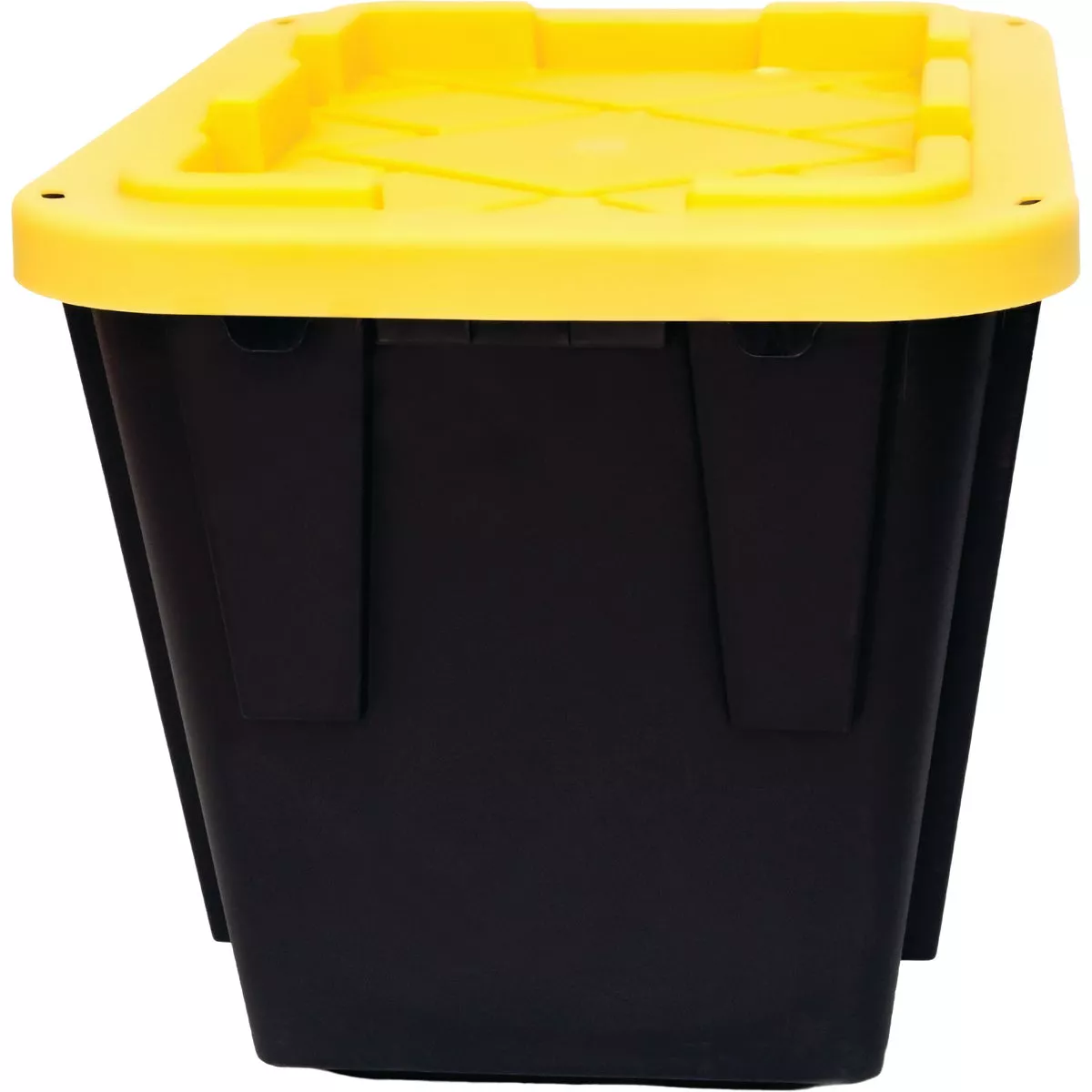 Greenmade 12 Gal. Black/Yellow Pro Box Storage Tote | True Value Hardware