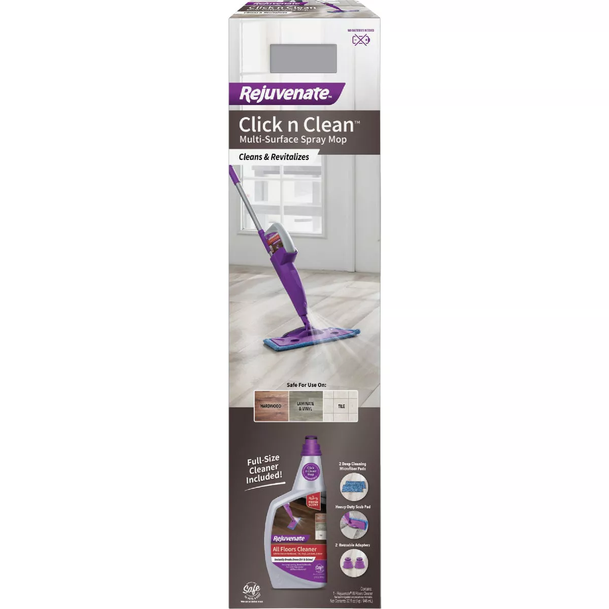 Rejuvenate Click n Clean Multi-Surface Spray Mop with PowerMax