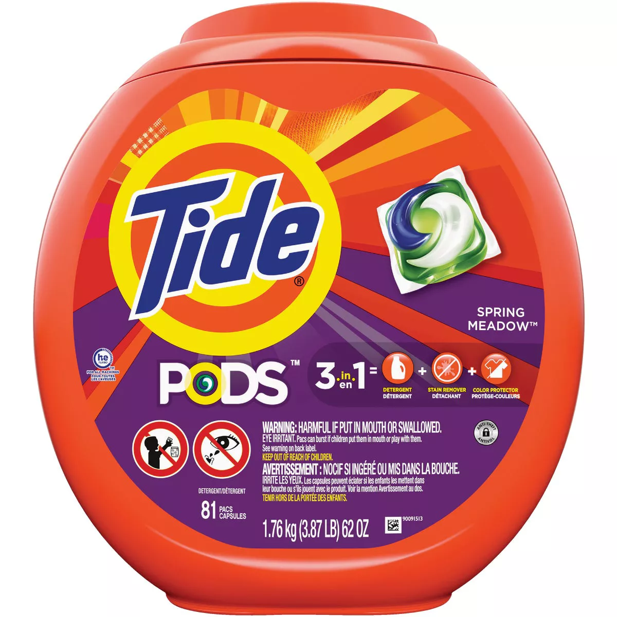 Tide Pods Spring Meadow HE Liquid Laundry Detergent Soap Pacs (76-Count)