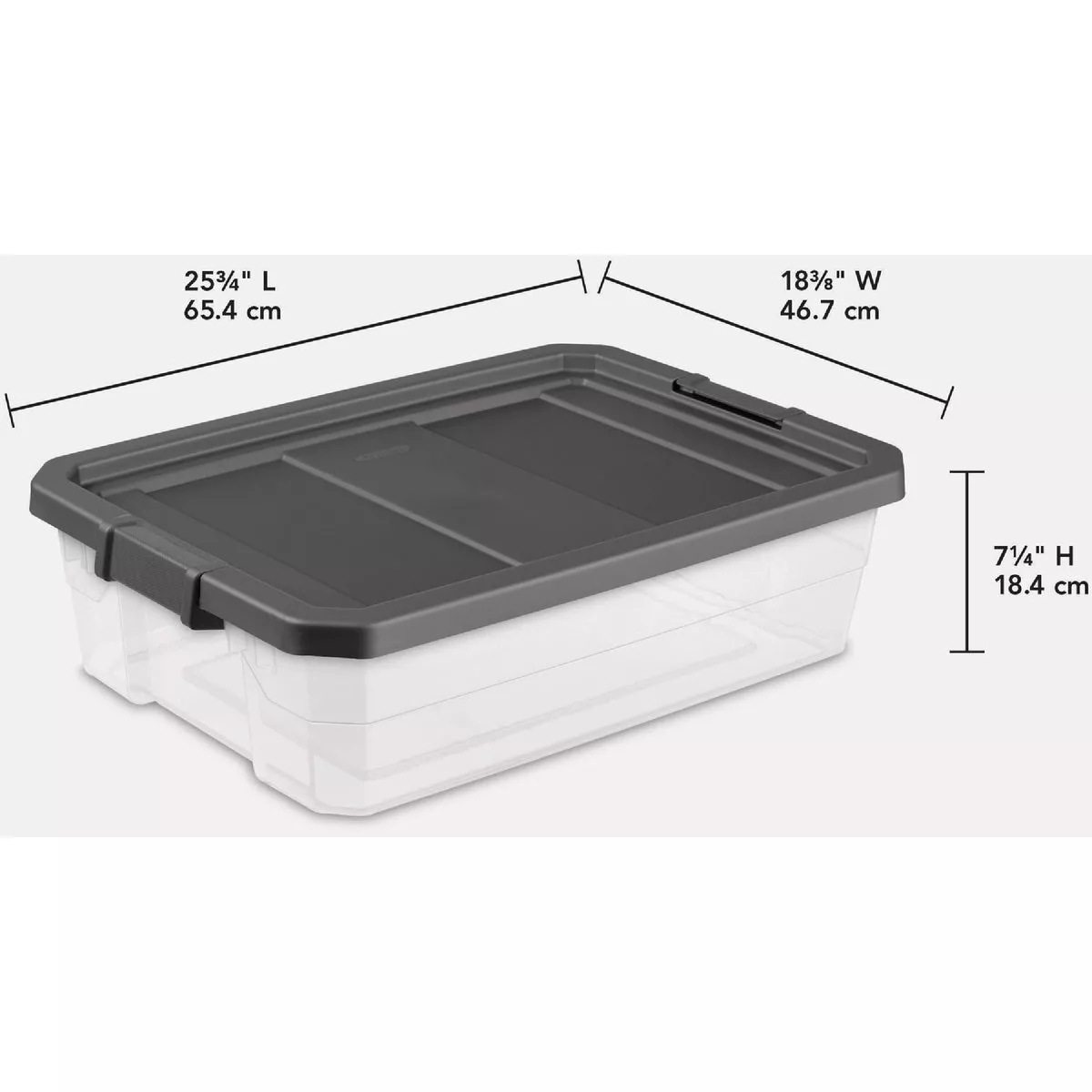 Sterilite 40 Qt./38L Flat Gray Stacker Storage Tote - photo 3