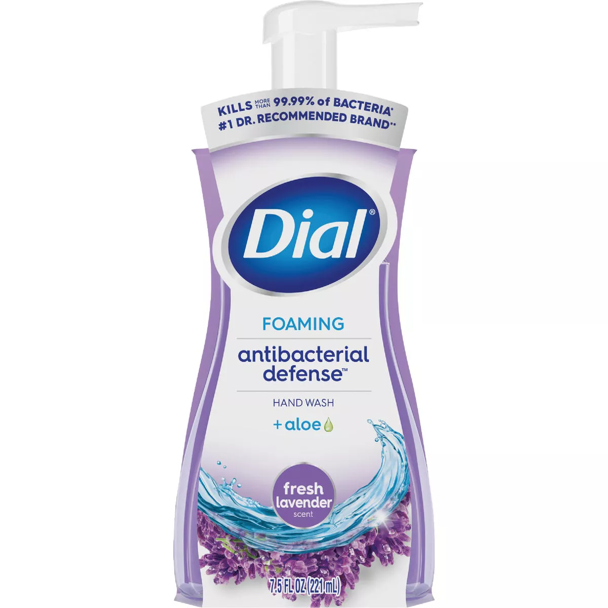Dial Antibacterial Defense 7.5 Oz. Fresh Lavender + Aloe Foaming Hand Wash