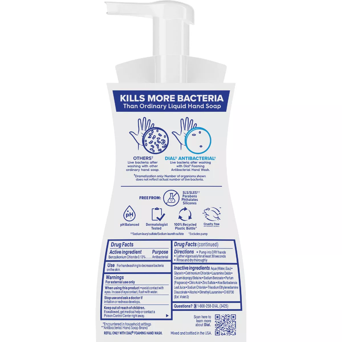 Dial Antibacterial Defense 7.5 Oz. Fresh Lavender + Aloe Foaming Hand Wash - photo 2