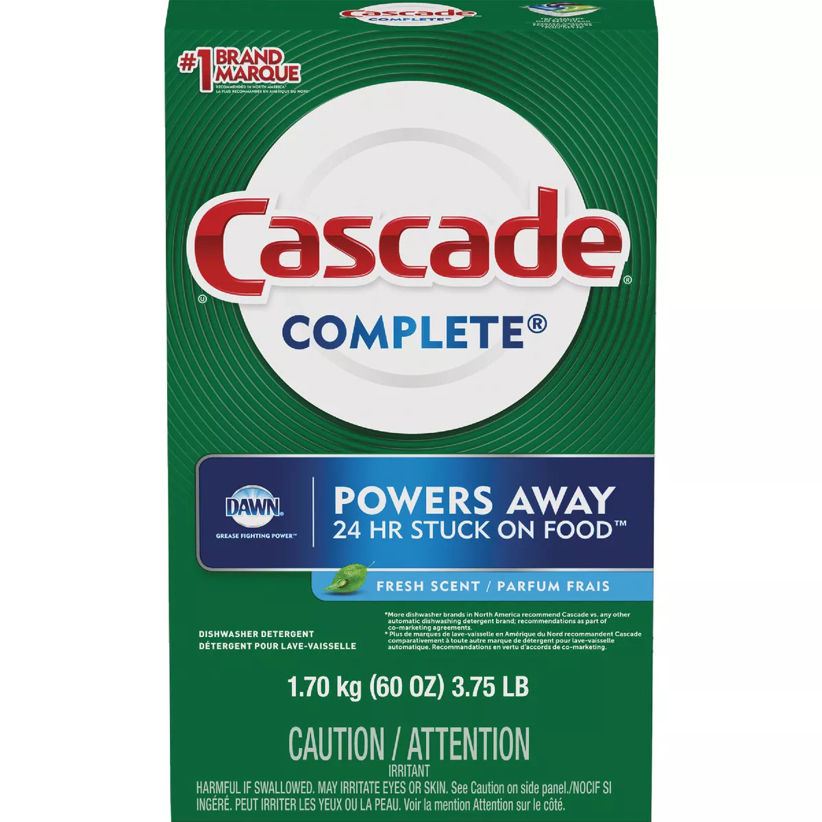 Cascade Complete 60 Oz. Fresh Scent Powder Dishwasher Detergent