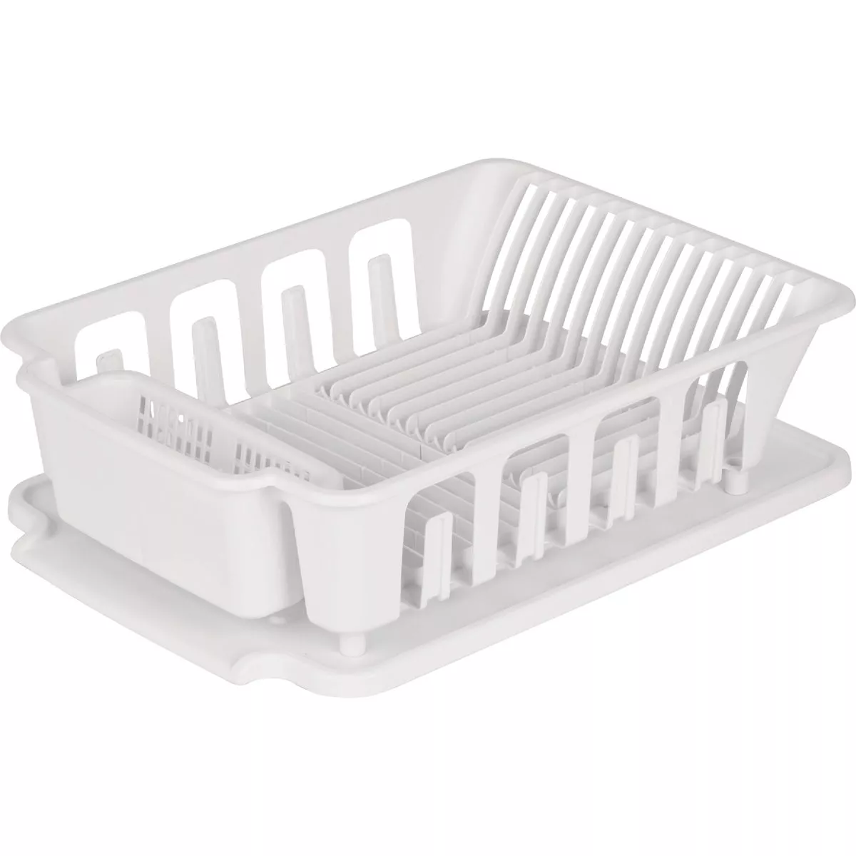 Sterilite 13.75 In. W. x 5.5 In. H. x 18.75 In. L. Dish Drainer (2-Piece)