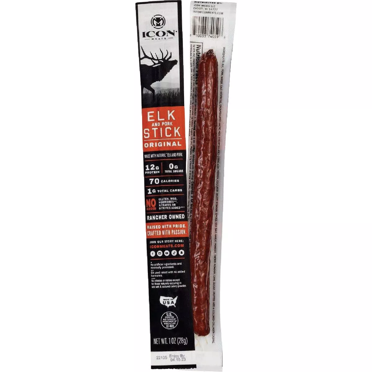 Icon 1 Oz. Original Elk Stick Jerky