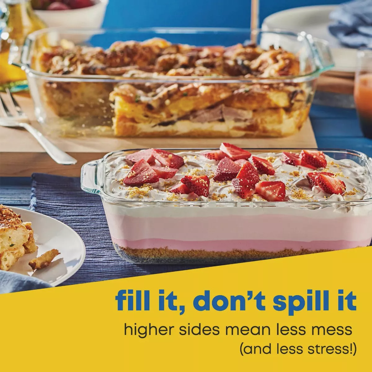 Pyrex Deep Portable Baking Dish with Sage Plastic Cover (4-Piece) - photo 3