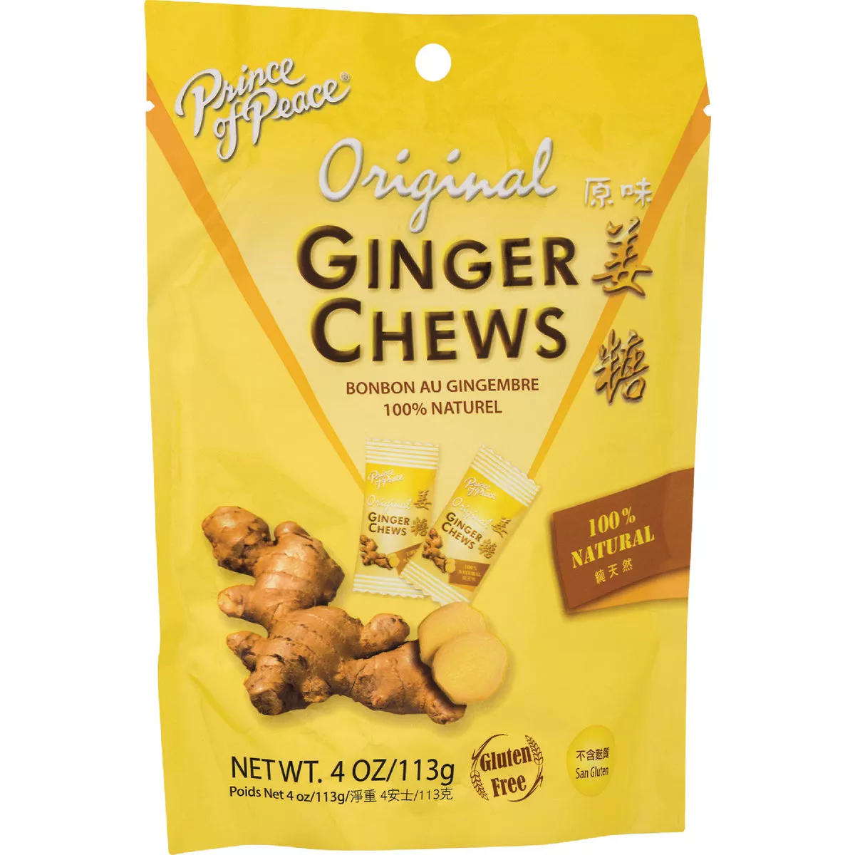 Prince of Peace 4 Oz. Original Ginger Chews
