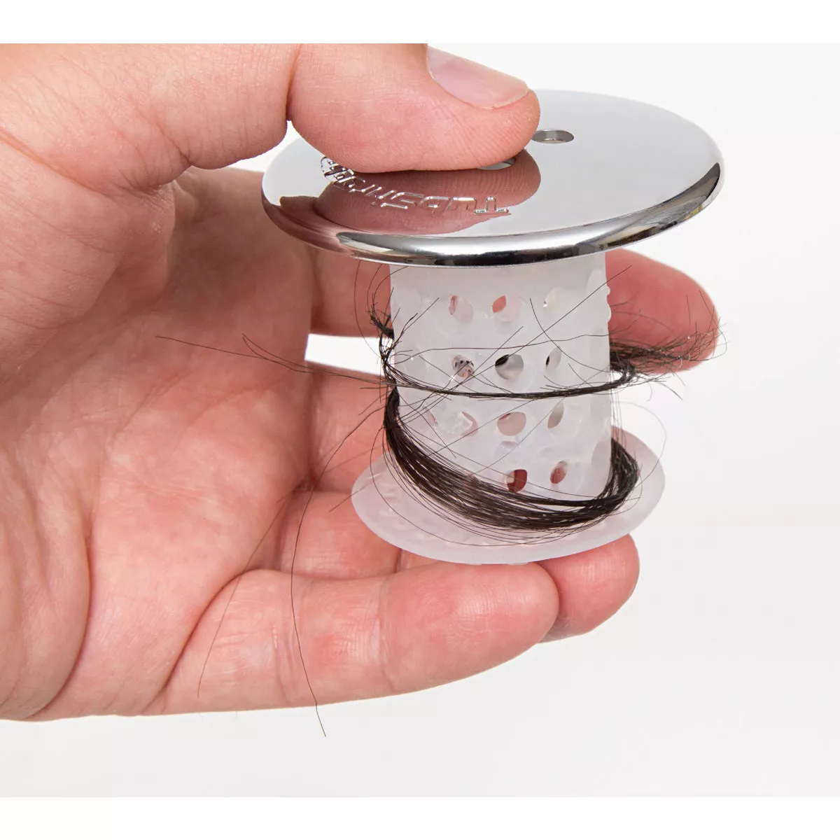 TubShroom Chrome Edition 1.75 In. Chrome Plastic No Clog Drain Stopper - photo 2