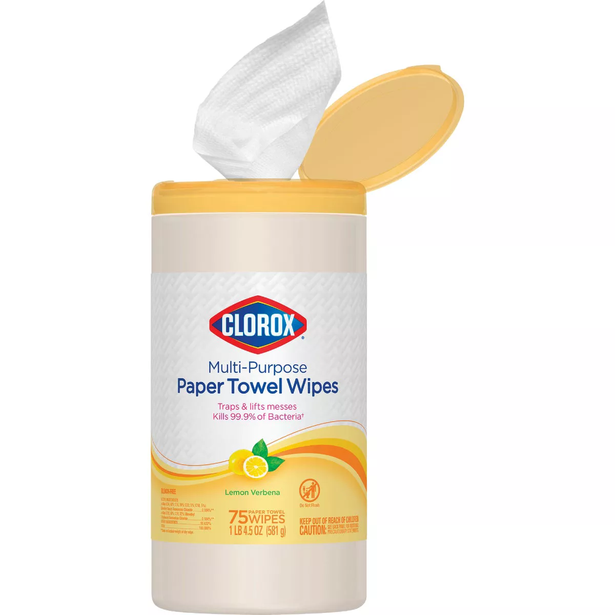 Clorox Lemon Verbena Multi-Purpose Paper Towel Sanitizing Wipes (75-Count)