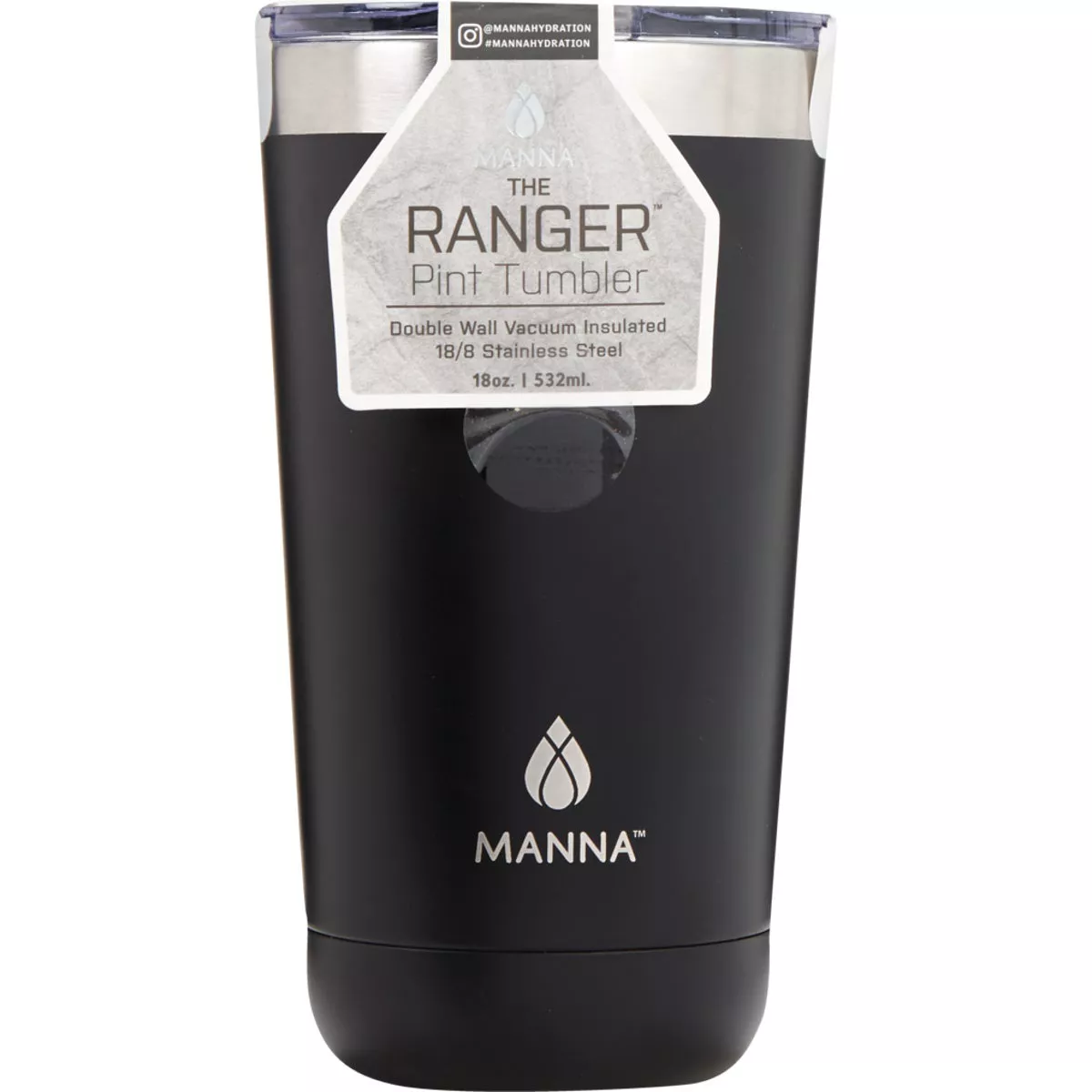 Manna Ranger 18 Oz. Onyx Black Insulated Tumbler