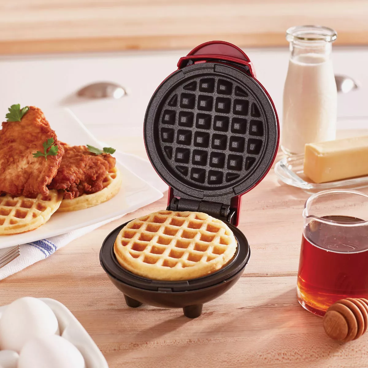 Dash 4 In. Red Mini Waffle Maker - photo 6