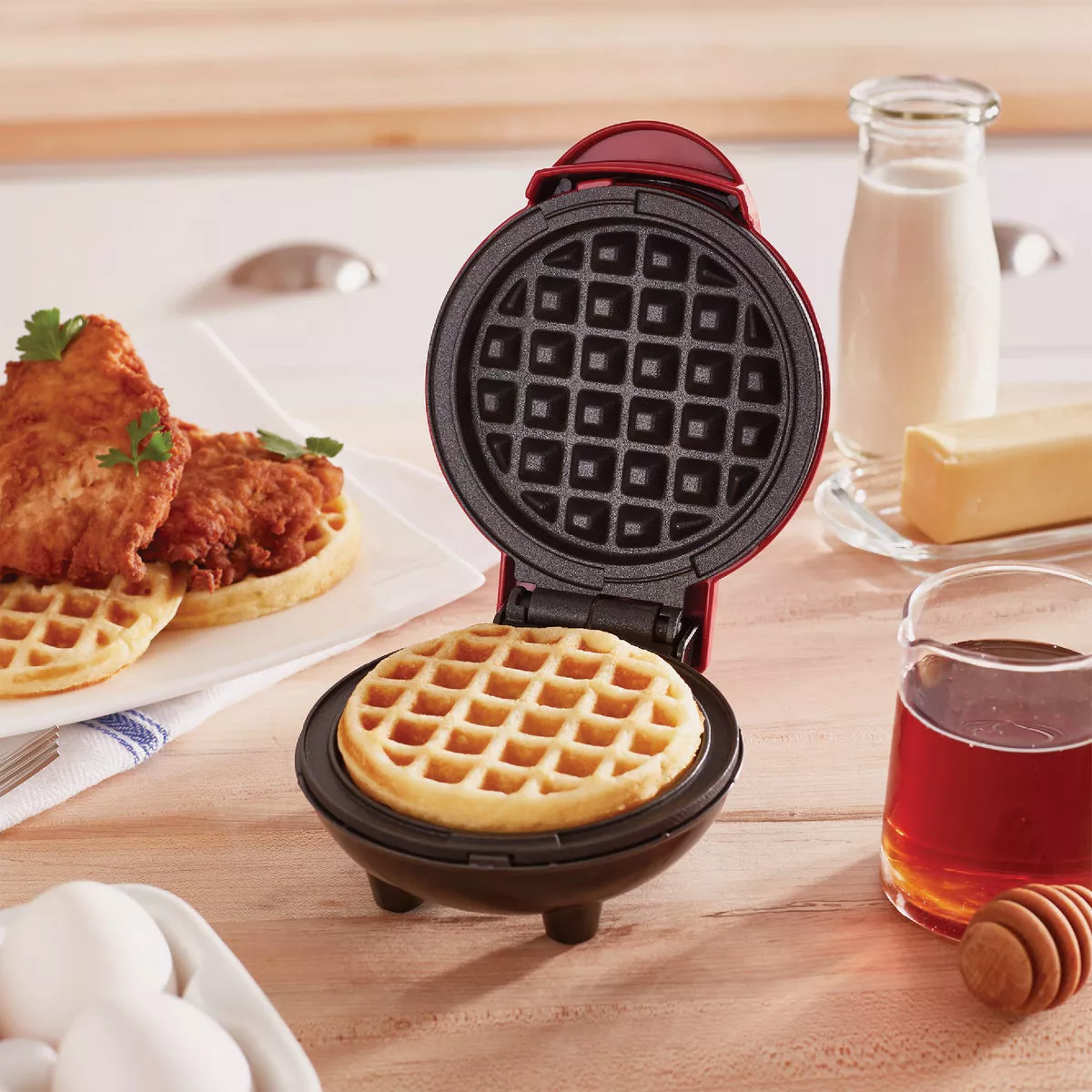 Dash 4 In. Red Mini Waffle Maker - photo 4