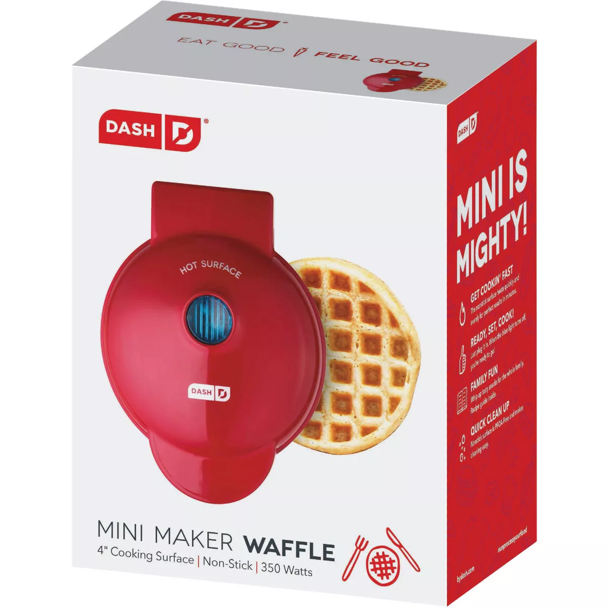 Dash 4 In. Red Mini Waffle Maker - photo 2