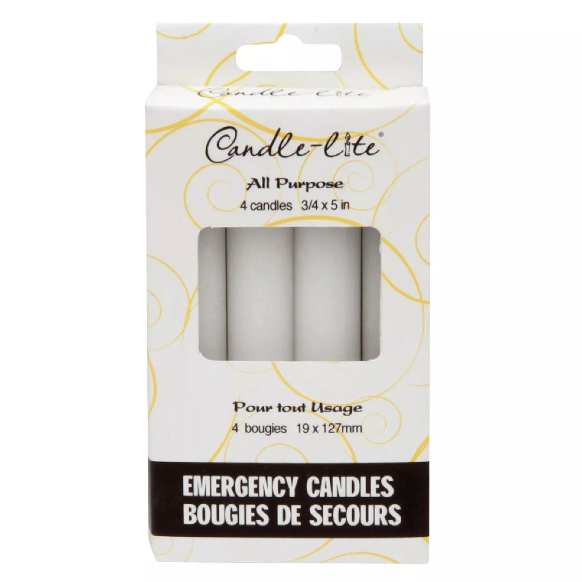 Candle-Lite White Emergency Candle (4 Count)