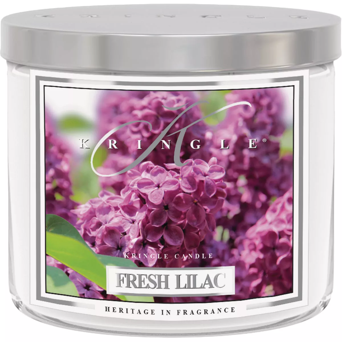 Kringle Candle 14.5 Oz. Fresh Lilac 3-Wick Soy Jar Candle