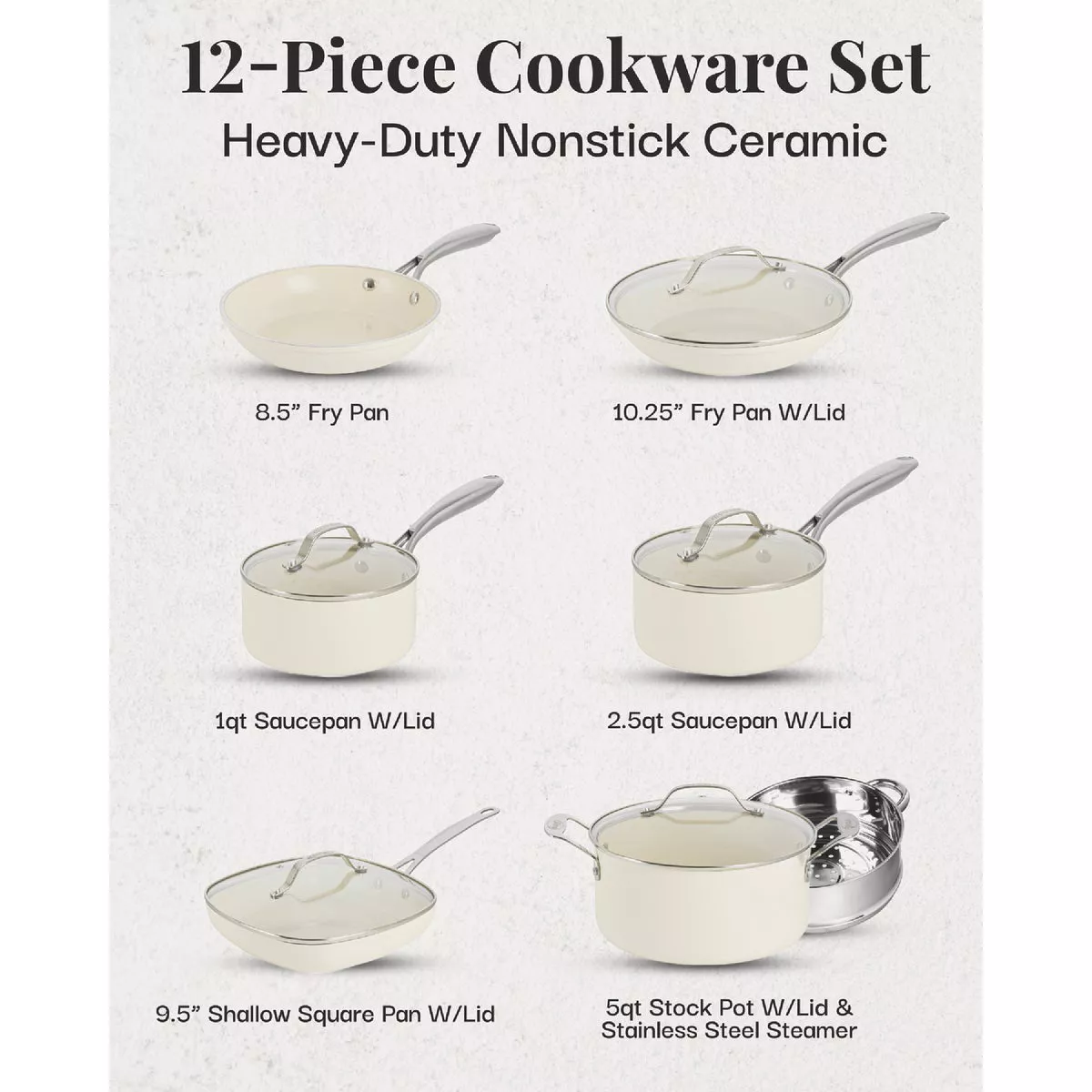 Gotham Steel Natural Collection Cookware Set (12-Piece) - photo 4