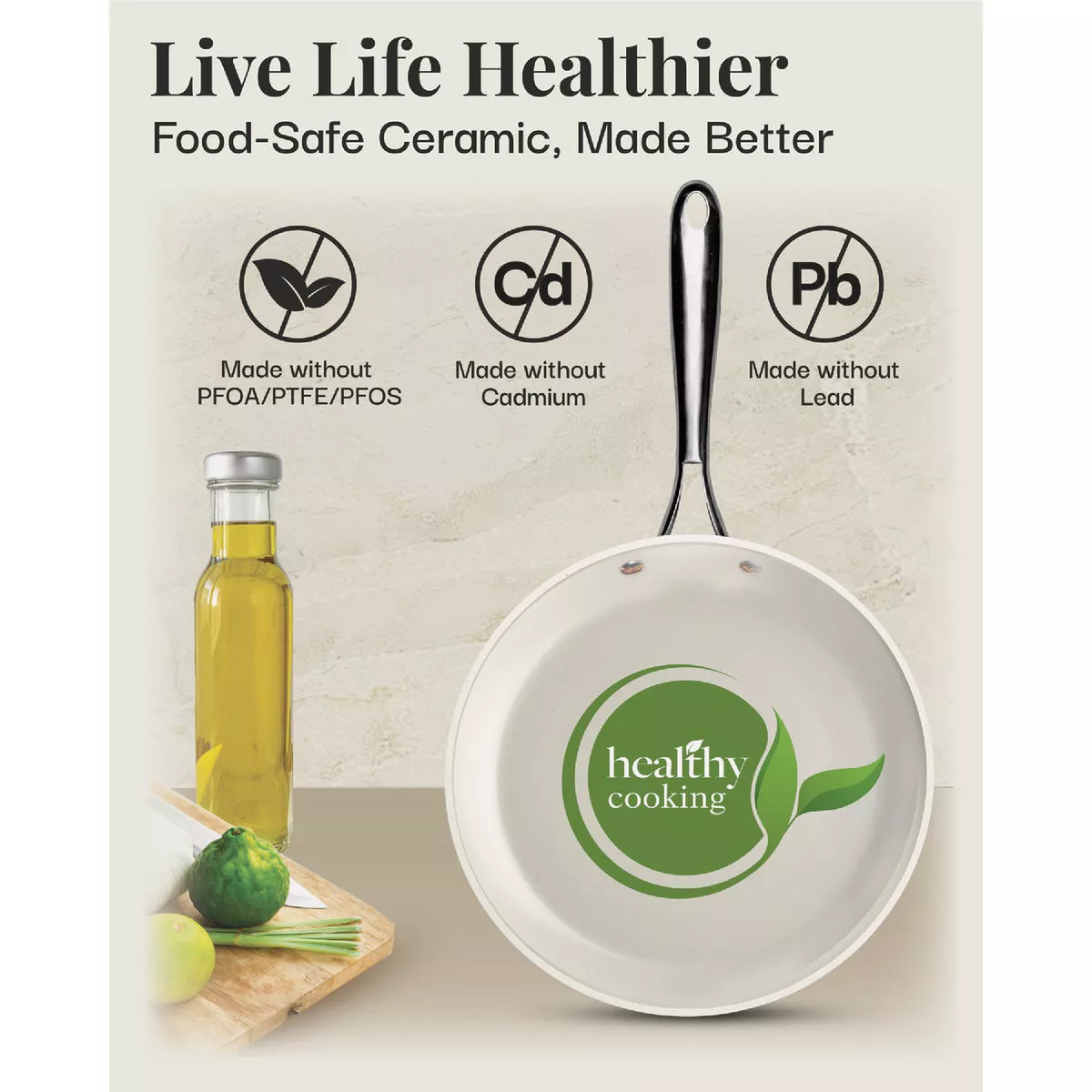 Gotham Steel Natural Collection Cookware Set (12-Piece) - photo 6