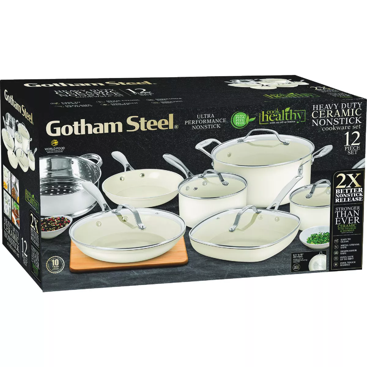 Gotham Steel Natural Collection Cookware Set (12-Piece) - photo 7