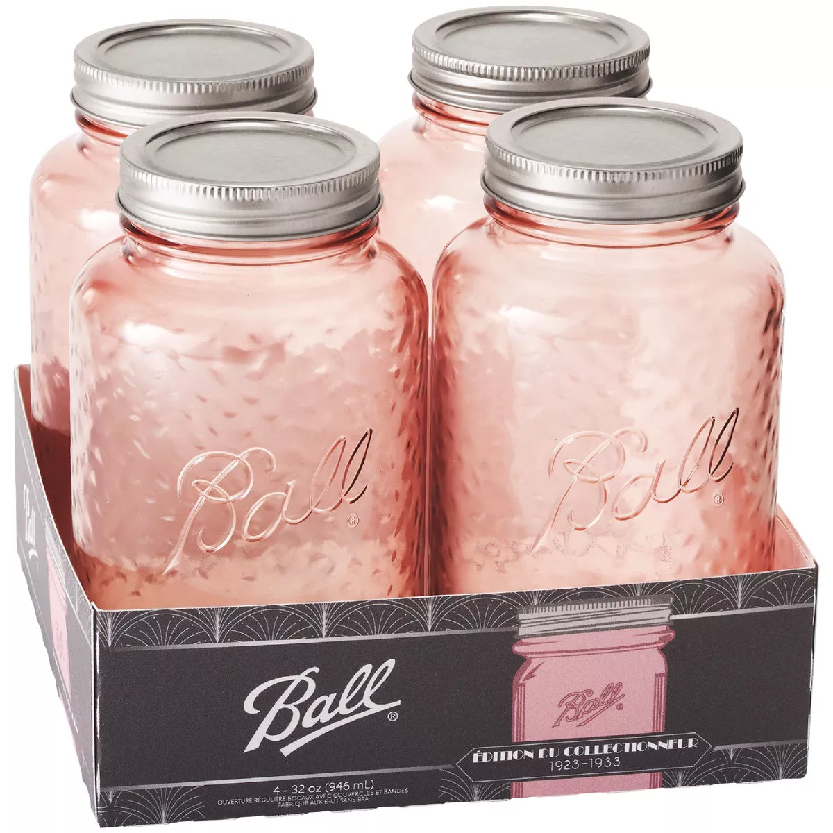 Ball 32 Oz. Quart Regular Mouth Vintage Pink Jar (4-Count) - photo 2