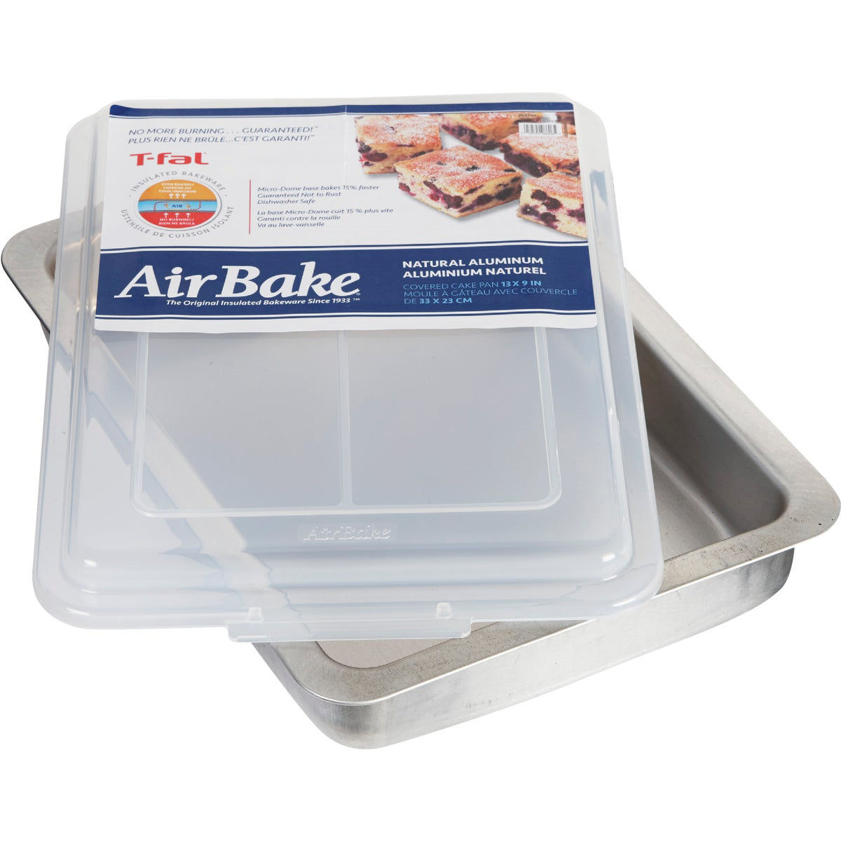 T-Fal Airbake Natural Large Cookie Sheet with Covered Cake Pan Set