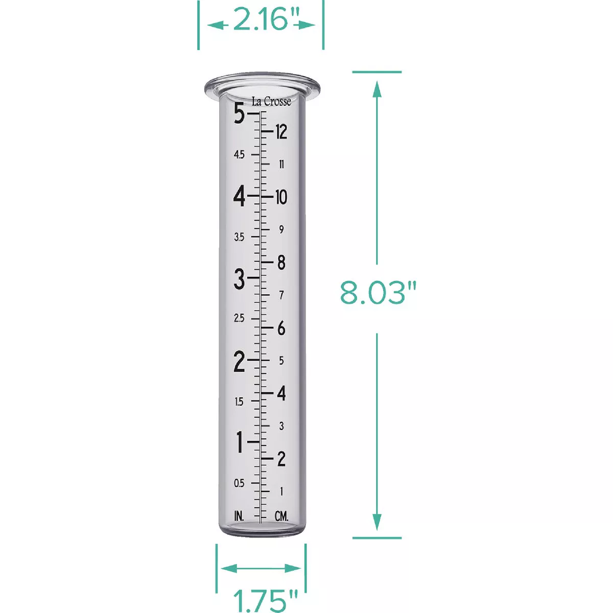 La Crosse Technology 5 In. Replacement Glass Rain Gauge Tube - photo 2