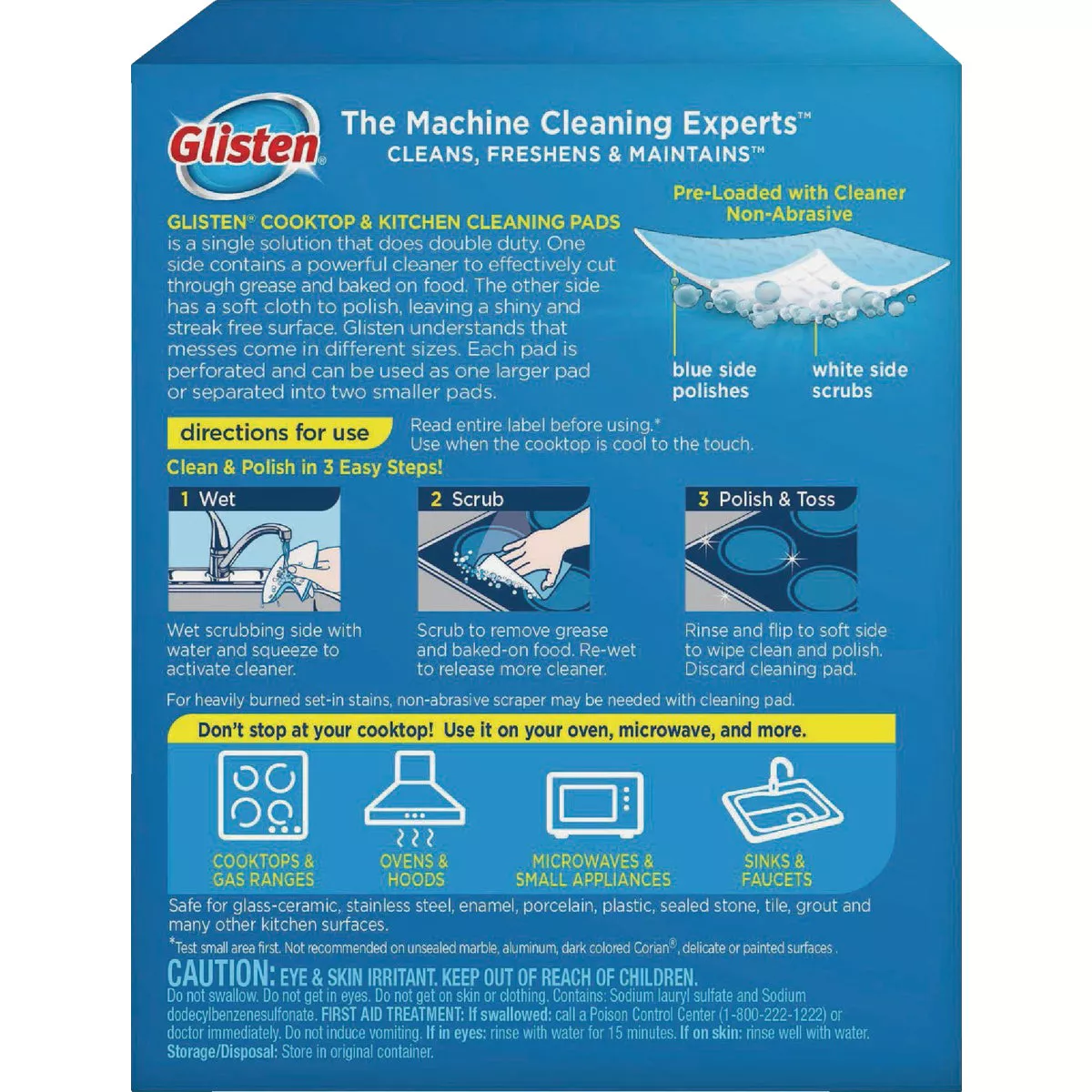 Glisten Cooktop & Kitchen Cleaning Pads (14-Count) - photo 2