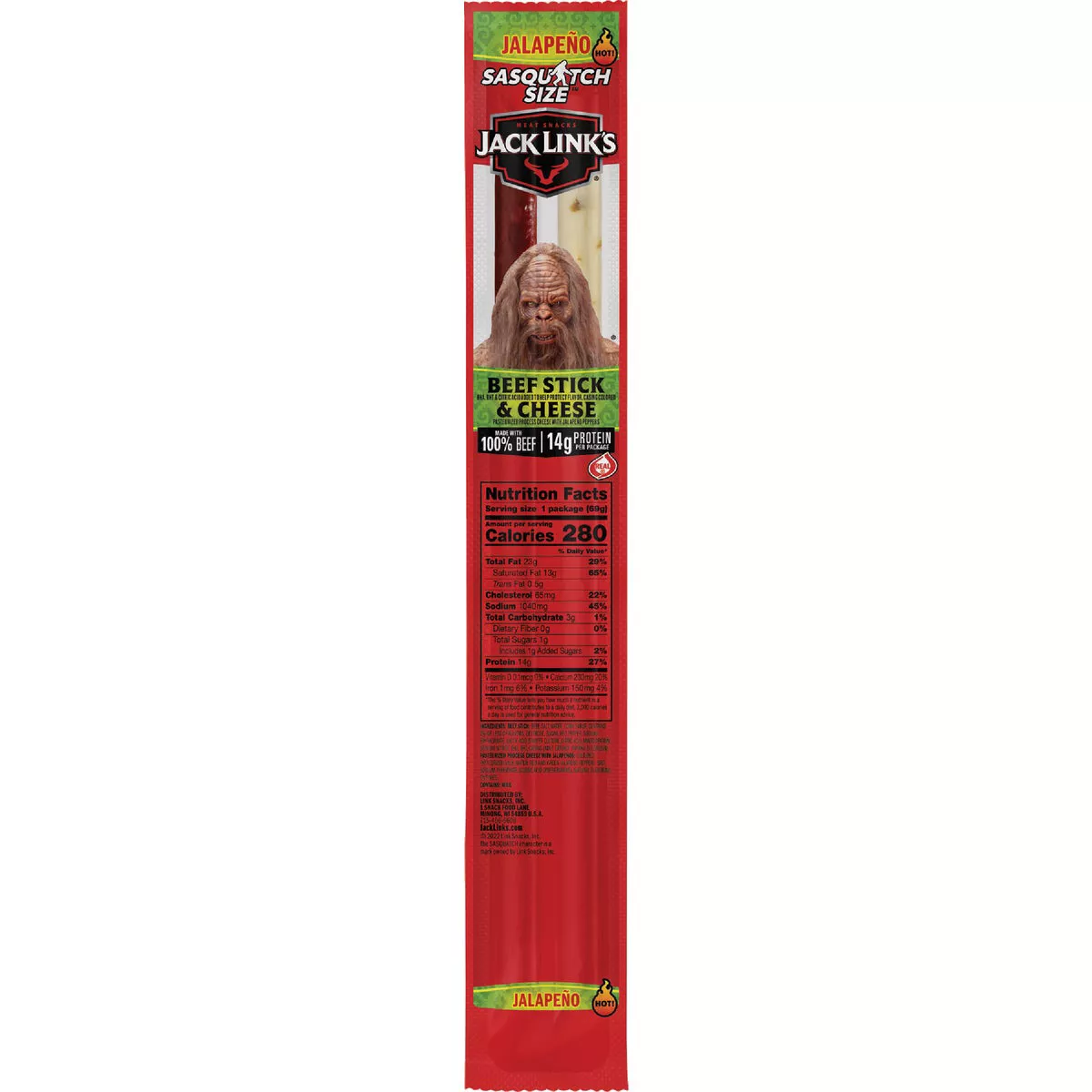Jack Links 2.45 Oz. XL Beef and Jalapeno Cheese Combo