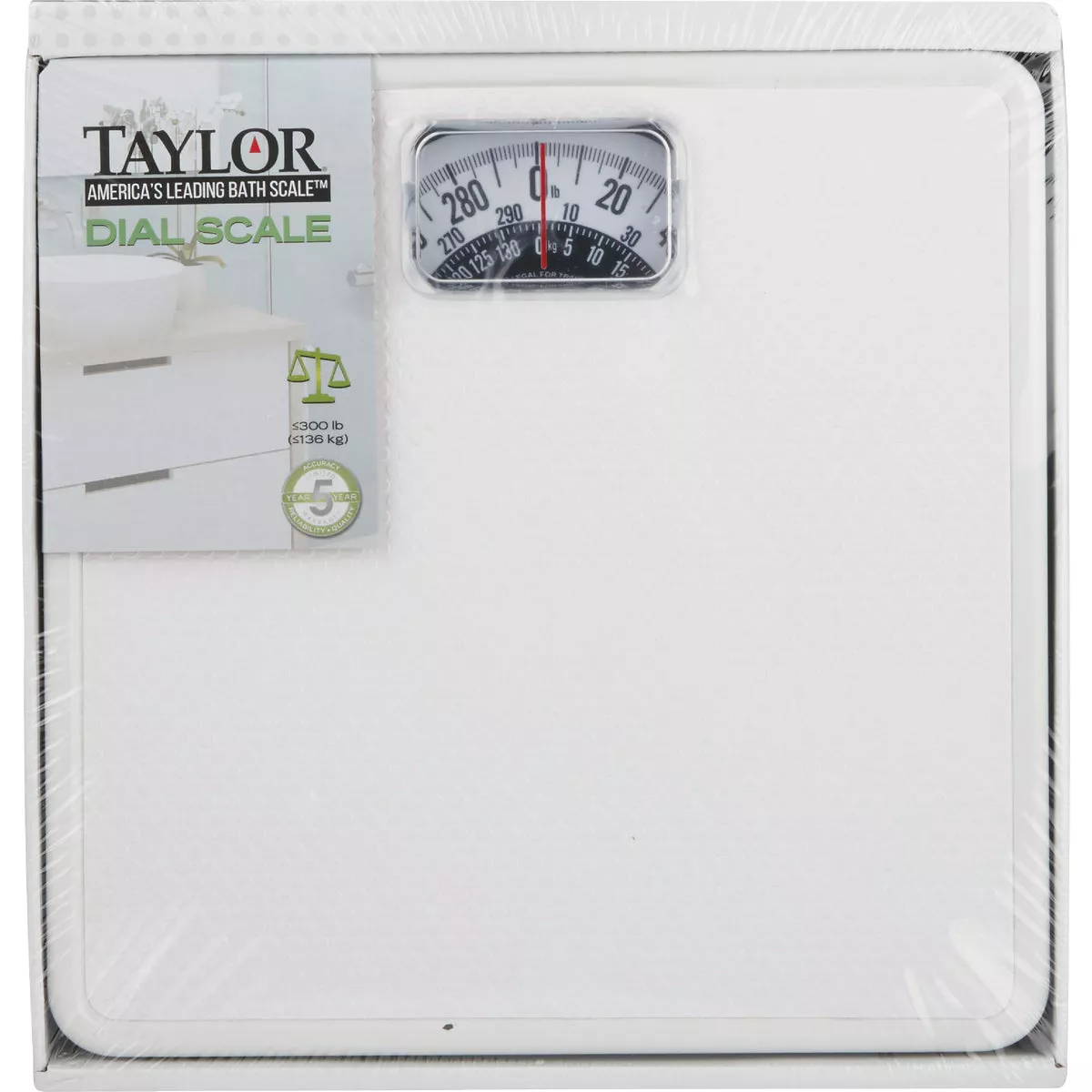 Taylor Analog 300 Lb. Bath Scale, White - photo 2