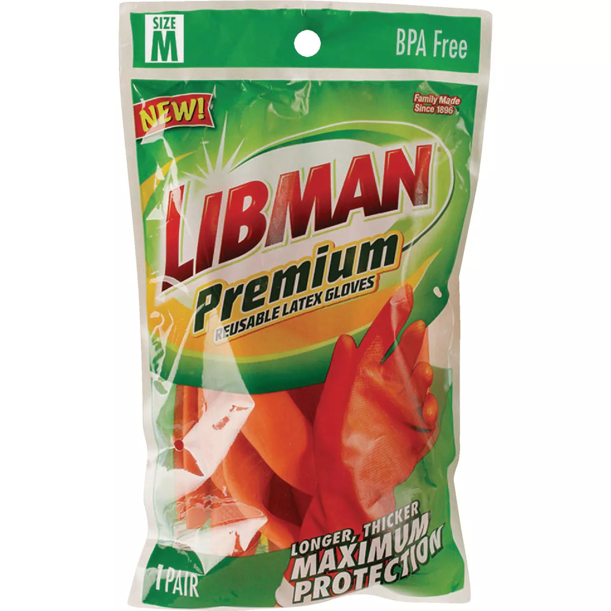 Libman Premium Medium Reusable Latex Gloves - photo 2