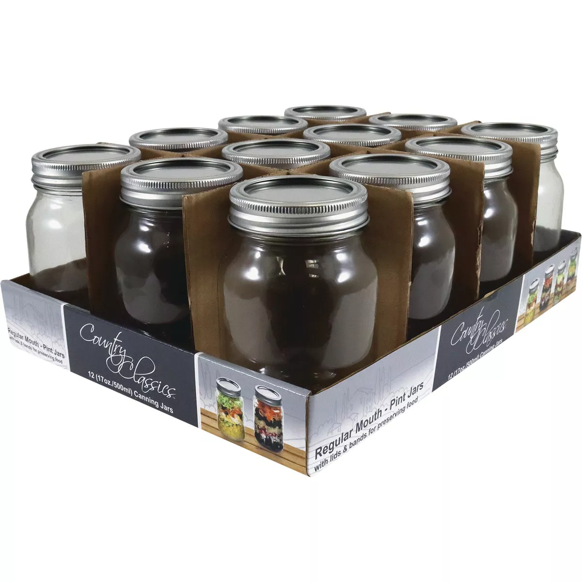 Country Classics Pint Size Regular Mouth Canning Jar (12-Pack) - photo 2