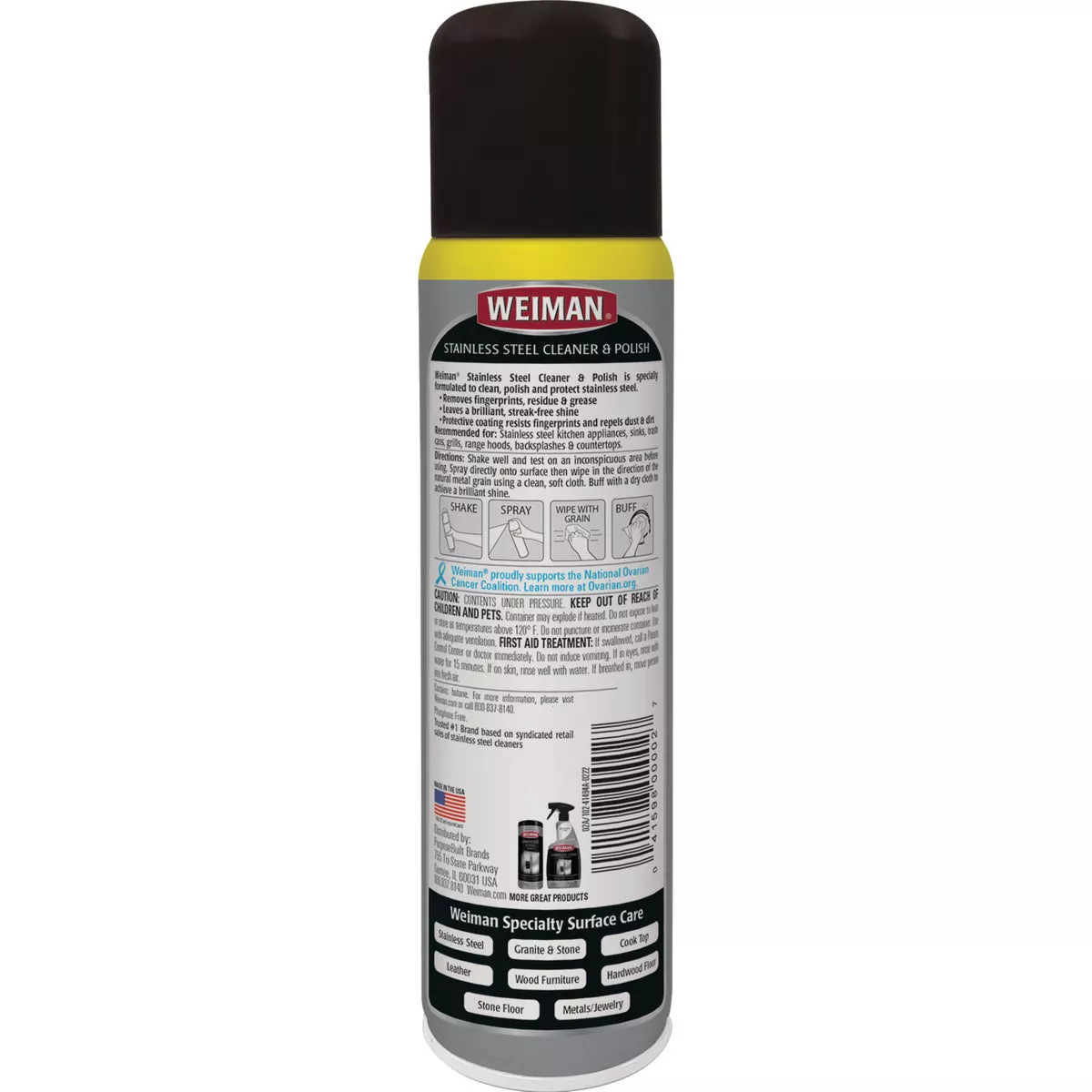 Weiman 12 Oz. Aerosol Stainless Steel Cleaner & Polish - photo 3