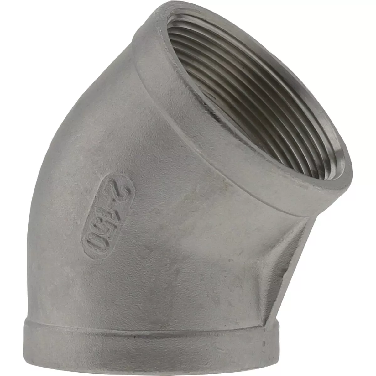 PLUMB-EEZE 2 In. FIP 45 Deg. Stainless Steel Elbow (1/8 Bend)-