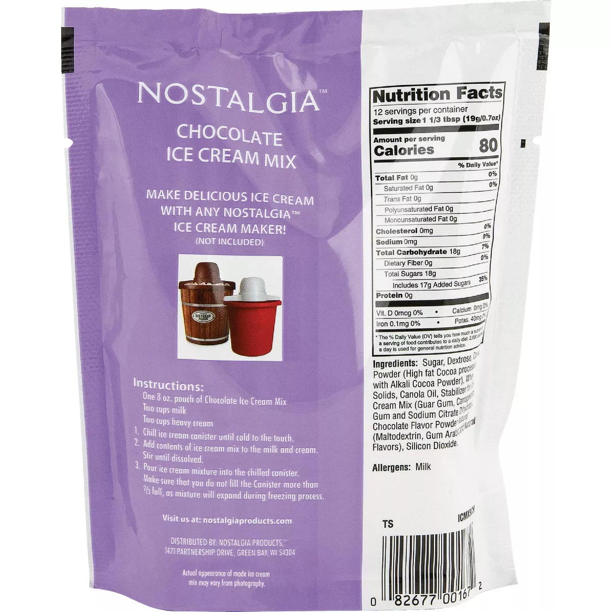 Nostalgia 8 Oz. Chocolate Individual Ice Cream Packet - photo 2