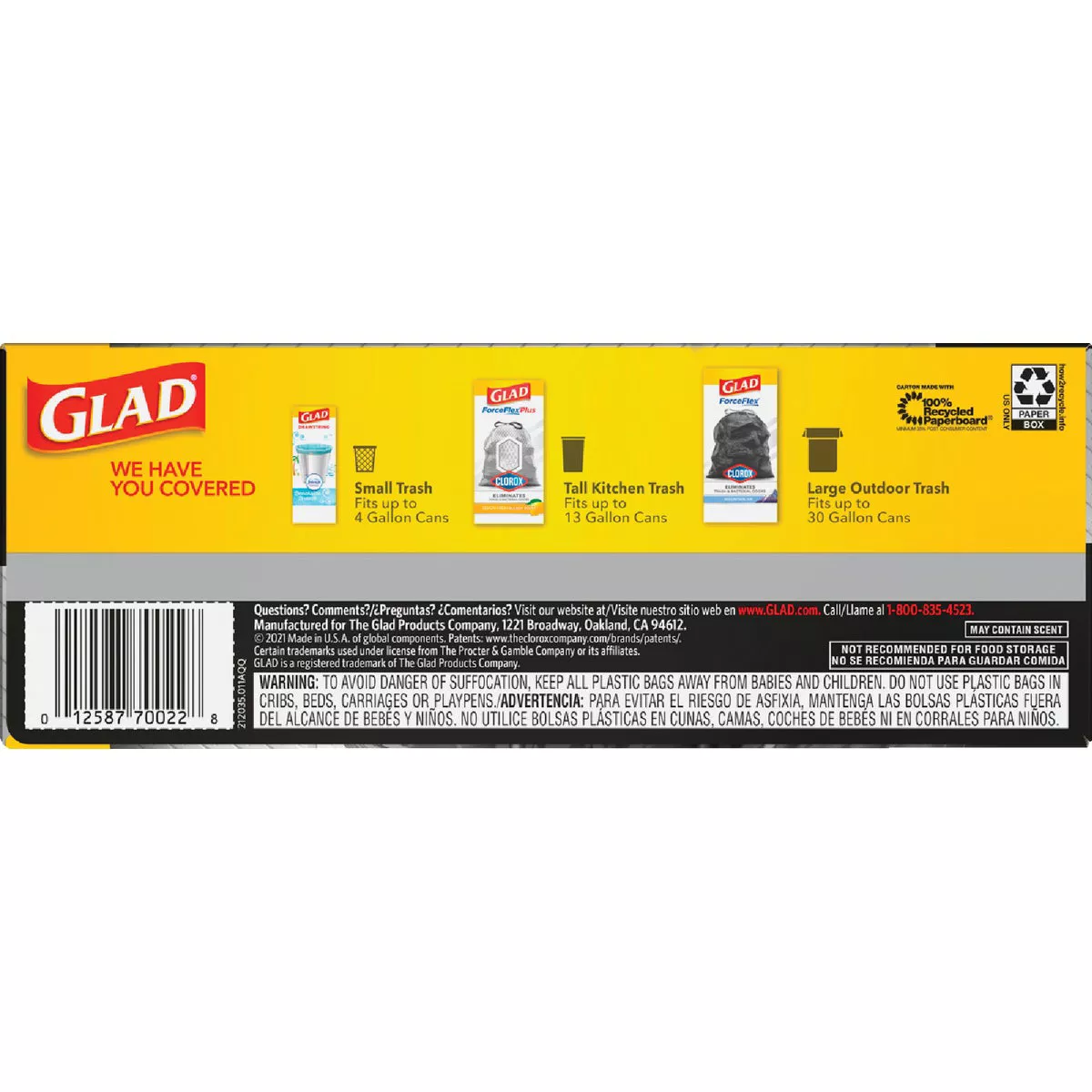 Glad Guaranteed Strong 30 Gal. Large Black Trash Bag (15-Count) - photo 2
