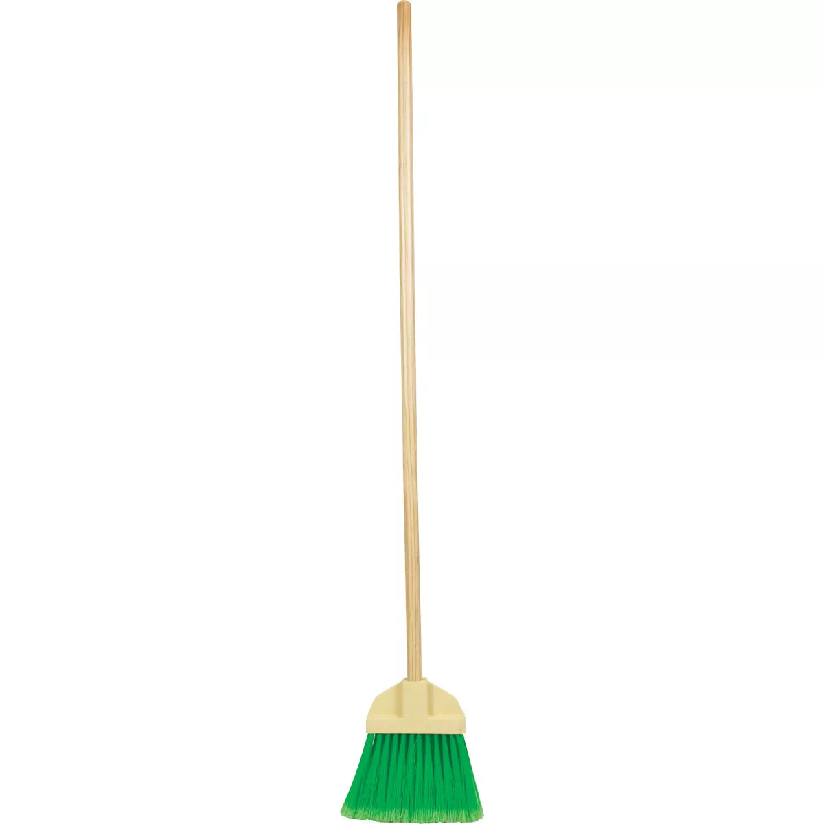 Bruske 9 In. W. x 37 In. L. Wood Handle Flared Lobby Household Broom, Green Bristles - photo 2