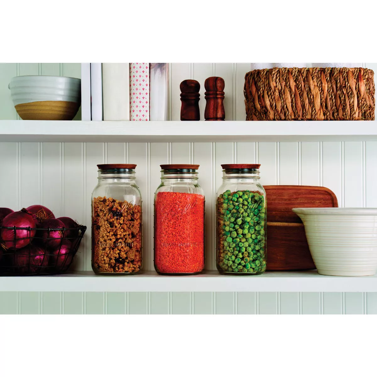 Ball 1/2 Gal. Wooden Lid Mason Jar - photo 2