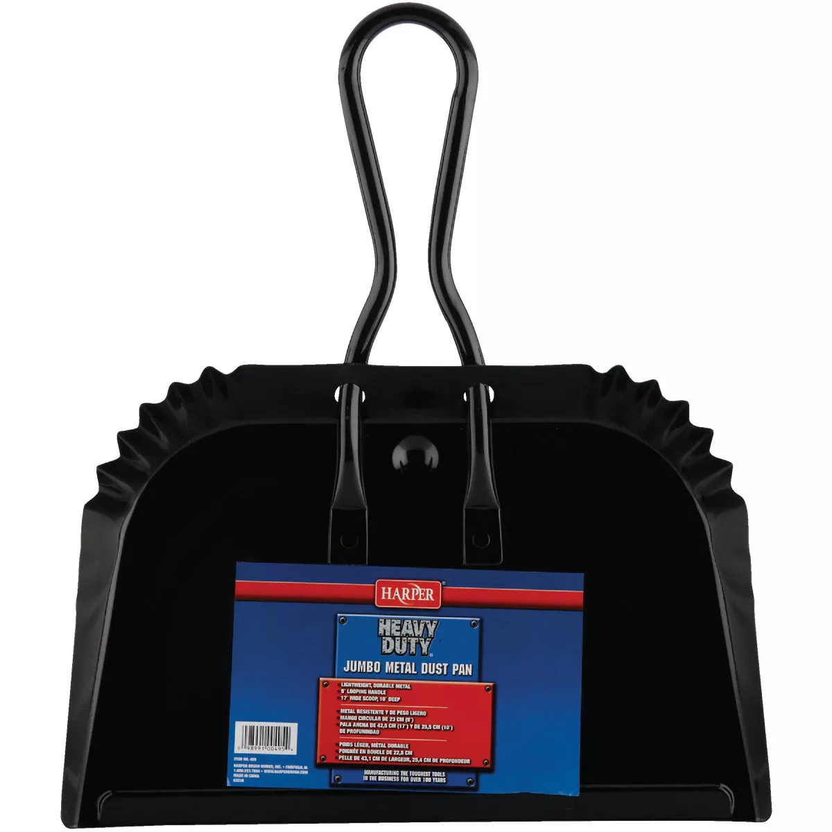Harper 16 In. Black Metal Heavy Duty Dust Pan - photo 2