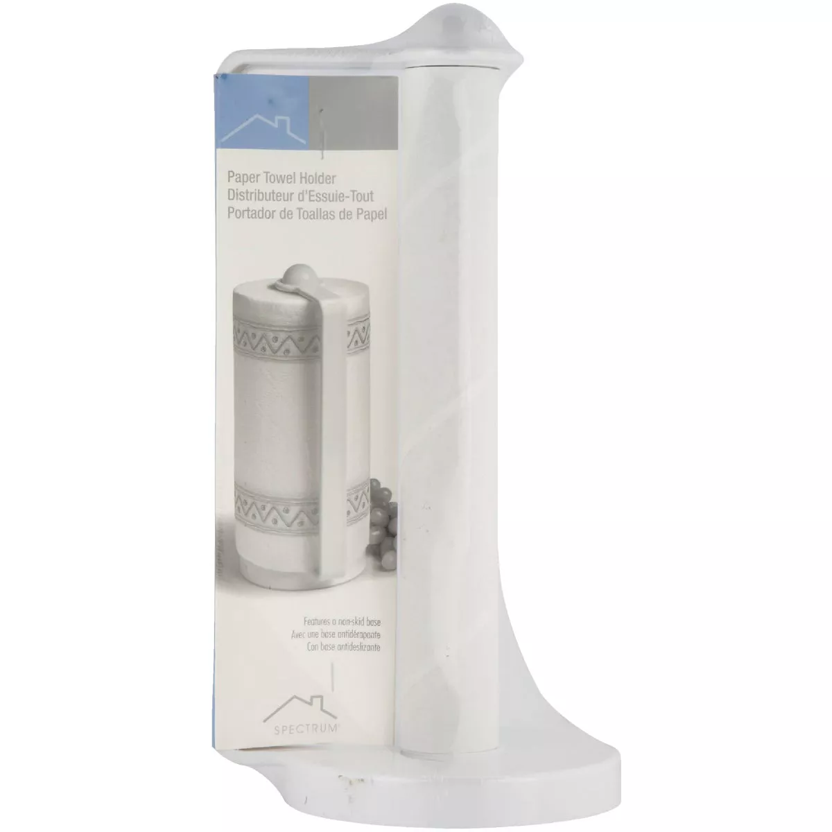 Spectrum White Portable Plastic Paper Towel Holder - photo 2