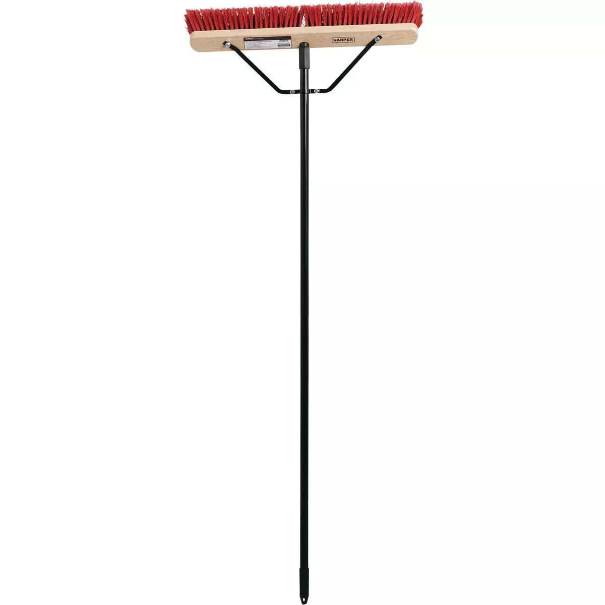 Harper 24 In. Red Bordered Indoor/Outdoor Block Push Broom with 15/16 In. X 60 In. Threaded Metal Handle and Steel Brace - photo 2