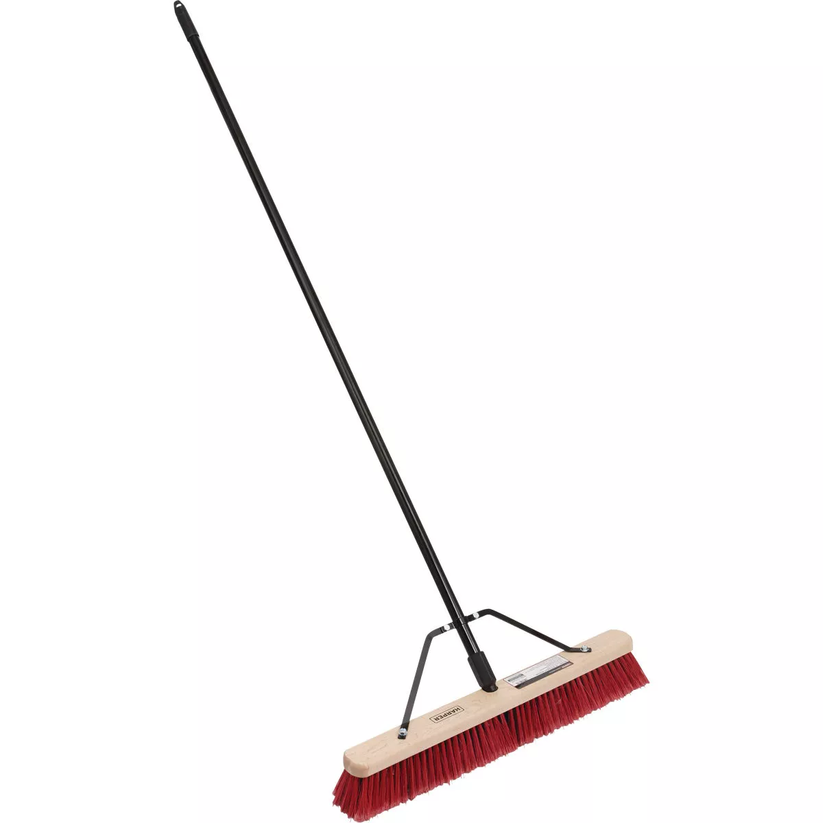 Harper 24 In. Red Bordered Indoor/Outdoor Block Push Broom with 15/16 In. X 60 In. Threaded Metal Handle and Steel Brace - photo 3