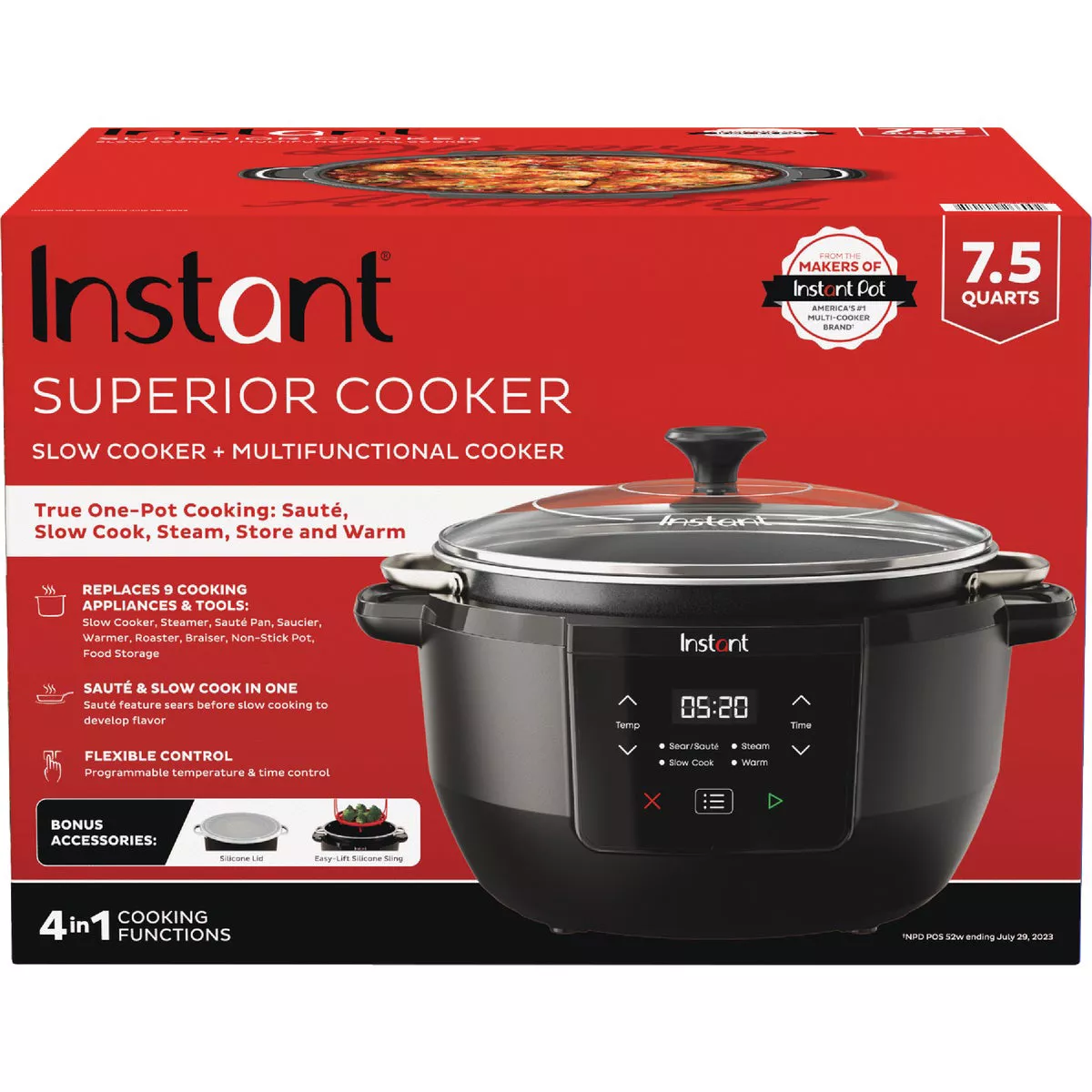 Instant Pot 7.5 Qt. Superior Multi-Functional Slow Cooker - photo 4