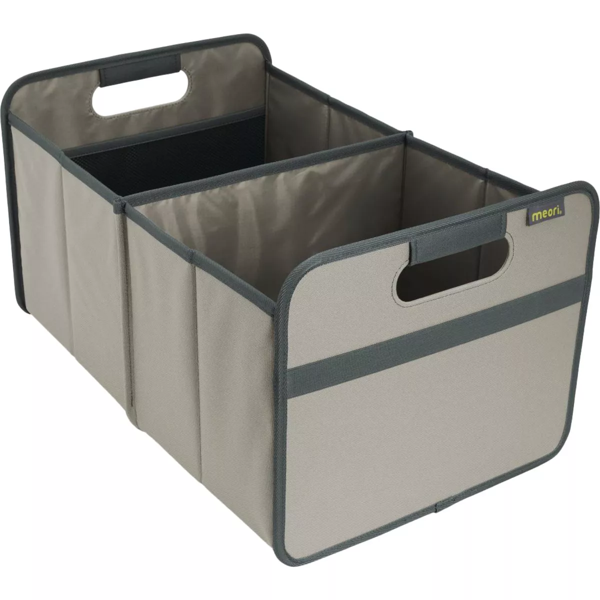 Meori 2-Compartment Stone Gray Foldable Reusable Box