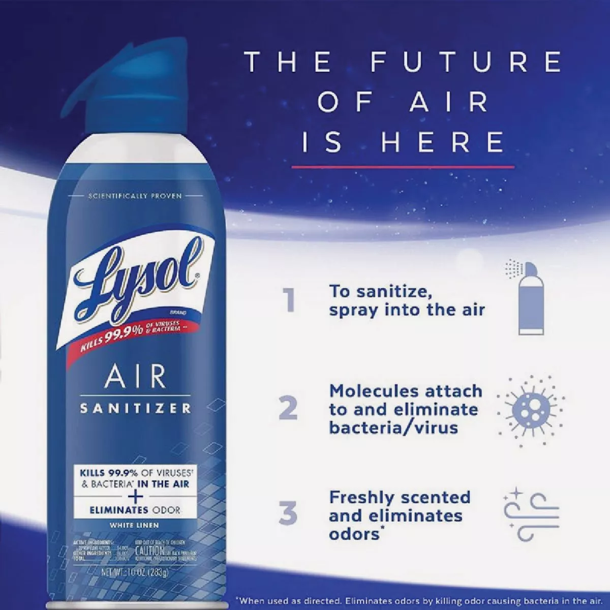 Lysol 10 Oz. White Linen Air Sanitizer Spray - photo 5